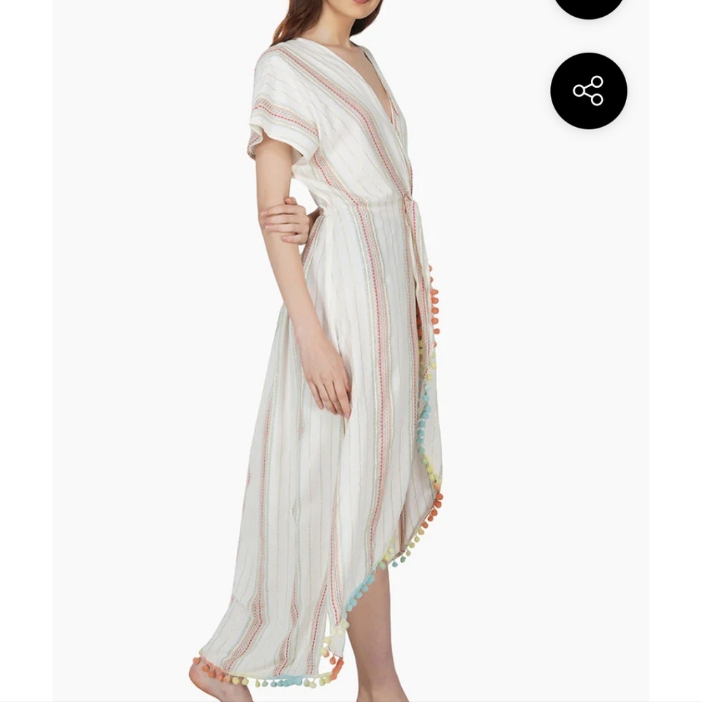 America and Beyond rainbow sunshine Beach cover up size S - Picture 1 of 7